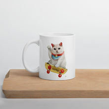 Load image into Gallery viewer, Coffee SkateBoard White glossy mug