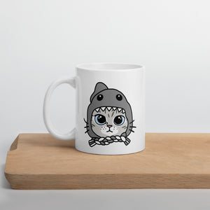 Nala Shark White glossy mug