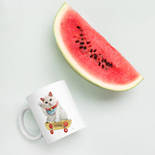 Load image into Gallery viewer, Coffee SkateBoard White glossy mug